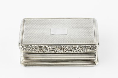 Lot 523 - A George III silver gilt rectangular box, with...