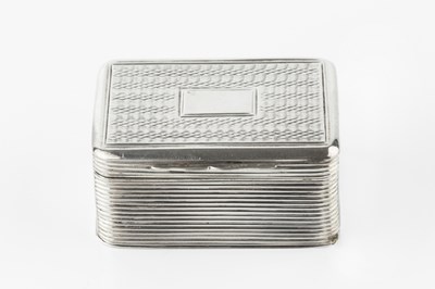 Lot 524 - A George IV silver rectangular nutmeg grater,...