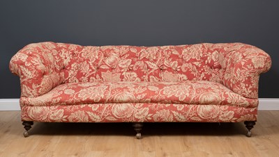 Lot 200 - A Victorian button upholstered Chesterfield...