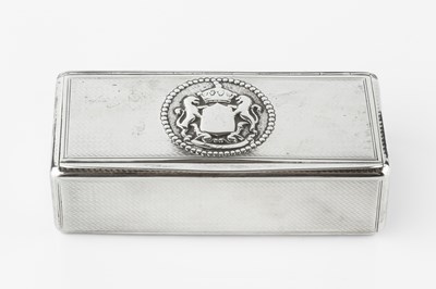 Lot 526 - A 19th century Continental silver rectangular...