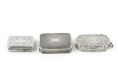 Lot 533 - A William IV silver rectangular vinaigrette,...