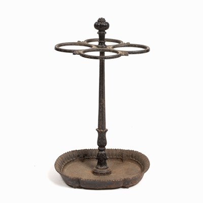 Lot 87 - A 19th century cast iron stick stand with...