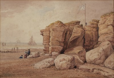 Lot 174 - Copley Fielding (1787-1855) A coastal rock...