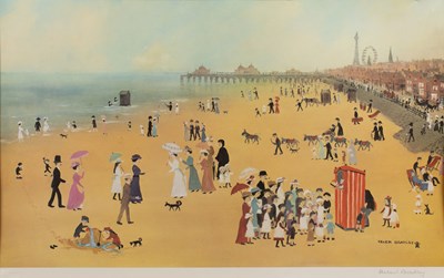 Lot 12 - After Helen Bradley 'Blackpool Sands', print...