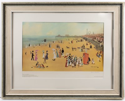 Lot 12 - After Helen Bradley 'Blackpool Sands', print...
