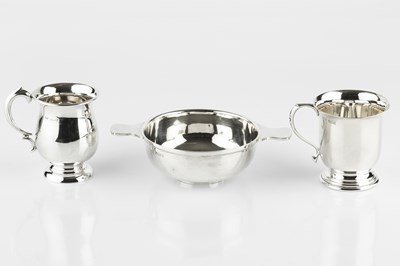 Lot 707 - A silver quaich, with plain, slightly shaped...