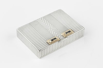 Lot 541 - An American silver Art Deco style rectangular...