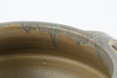 Lot 571 - Upchurch Pottery Bowl mottled purple glaze...