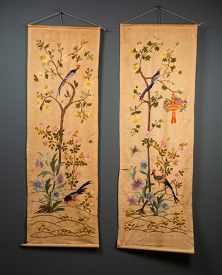 Lot 140 - A near pair of early 20th century silk...