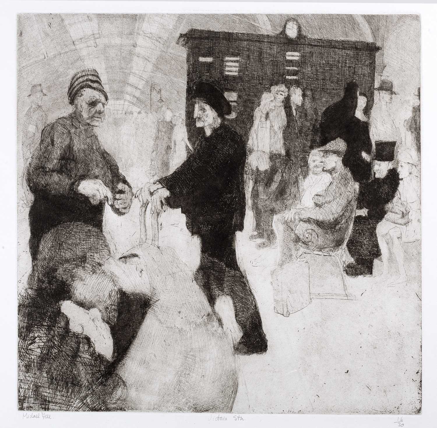Lot 55 - Michael Fell (b.1939) Victoria Station...