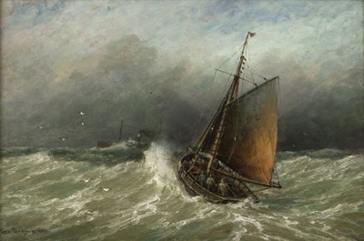 Lot 187 - George Gregory (1849-1938) A fishing boat at...