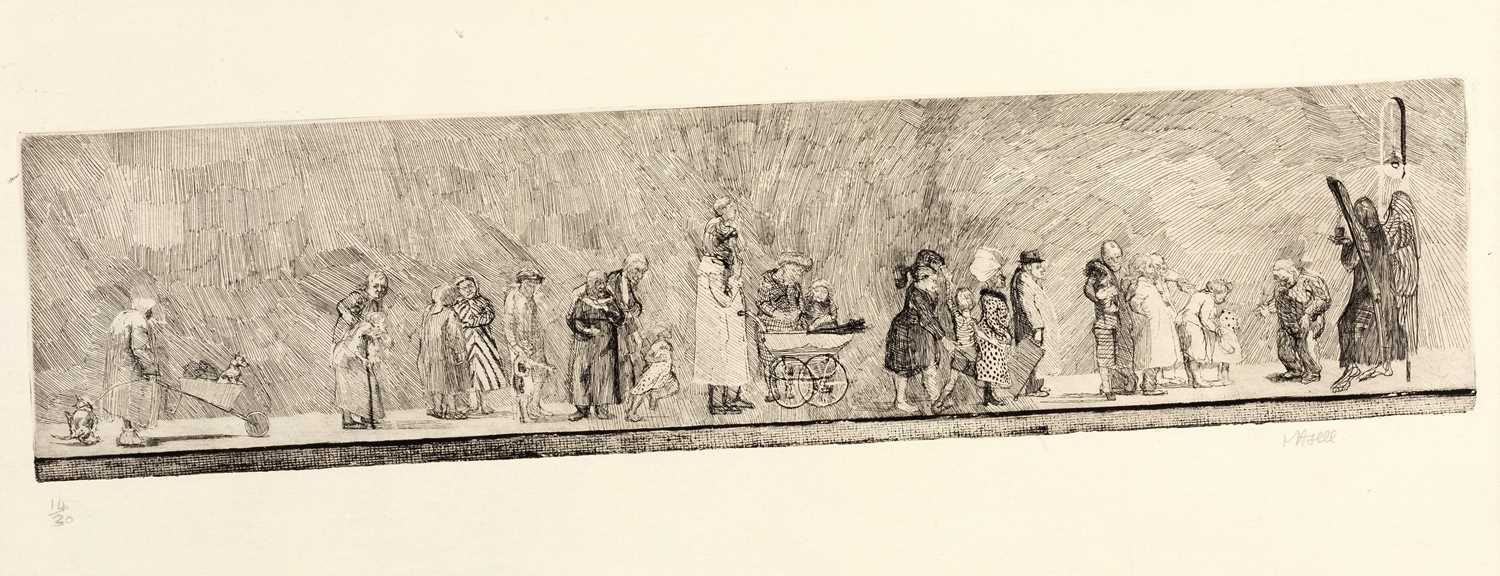Lot 80 - Michael Fell (b.1939) Waiting at the Station...