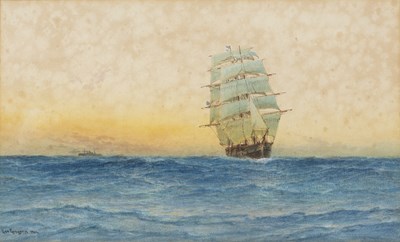 Lot 198 - George Gregory (1849-1938) A clipper in full...