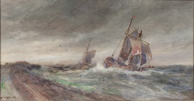 Lot 198 - George Gregory (1849-1938) A clipper in full...