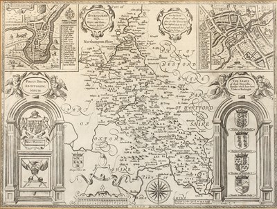 Lot 502 - John Speed Buckinghamshire, engraving with...