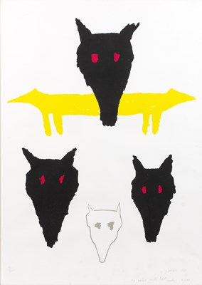 Lot 15 - Ben David Zadok (b.1949) Wolves, lithograph in...