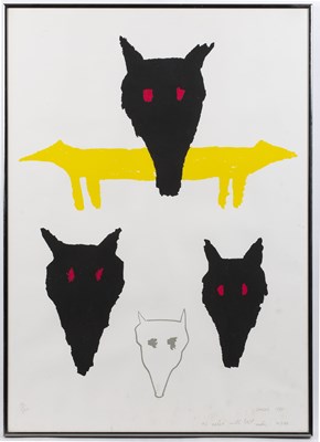 Lot 15 - Ben David Zadok (b.1949) Wolves, lithograph in...