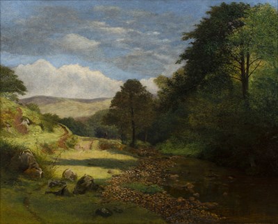 Lot 218 - Edward Booth (1821-c.1893) River landscape in...