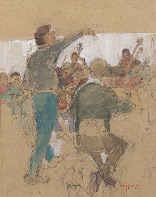 Lot 106 - Mary Jackson (b.1936) The Conductor, signed,...