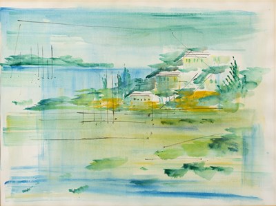 Lot 206 - Alfred Birdsey (Bermudan 1912-1996) A coastal...