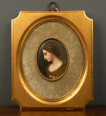 Lot 101 - A 19th century Continental porcelain plaque...