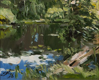 Lot 213 - Edgars Vinters (1919-2014) River landscape,...