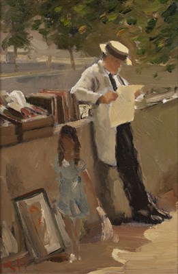 Lot 215 - Roy Petley (b.1951) 'Le Bouquiniste', signed...