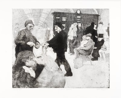 Lot 78 - Michael Fell (b.1939) Victoria Station signed,...