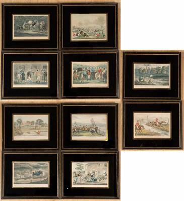 Lot 155 - A set of ten hunting coloured aquatints by...