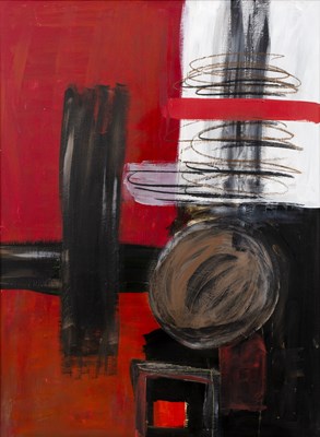 Lot 453 - Peter Barker-Mill (1908-1994) Red with Black...