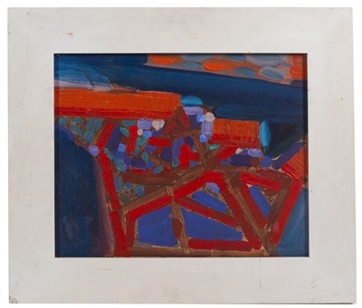 Lot 304 - David Hampton (b.1926) Abstract signed (lower...