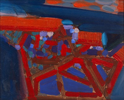 Lot 304 - David Hampton (b.1926) Abstract signed (lower...
