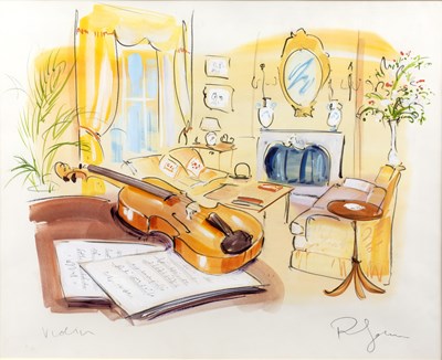 Lot 102 - Phil Johns (20th century) 'Violin', lithograph...