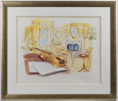 Lot 102 - Phil Johns (20th century) 'Violin', lithograph...