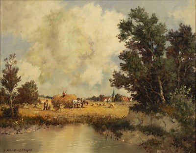 Lot 244 - J * Hohenberger (20th century) Landscape with...