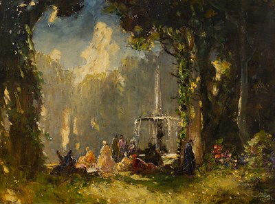 Lot 241 - Tom Mostyn (1864-1930) An ethereal sunlit...