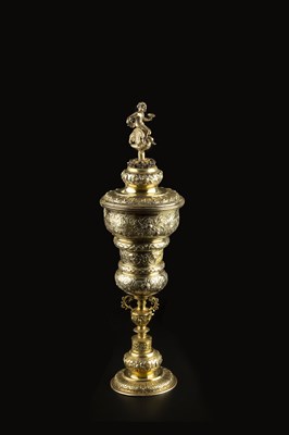 Lot 774 - A German silver gilt cup and cover, 17th...