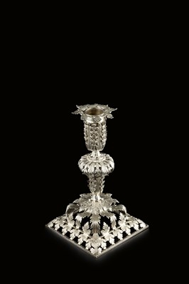 Lot 782 - An 18th century silver candlestick, possibly...