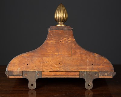 Lot 11 - A 19th century walnut clock wall bracket with...