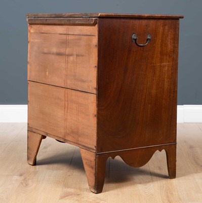 Lot 27 - A George III mahogany commode cabinet or chest...