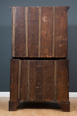 Lot 3 - A George III mahogany press cupboard with...