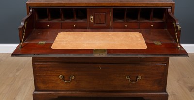 Lot 3 - A George III mahogany press cupboard with...