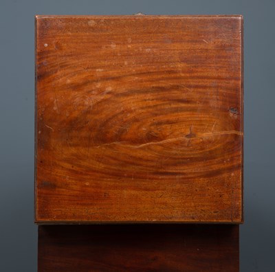 Lot 41 - A George III mahogany cellarette with lion...