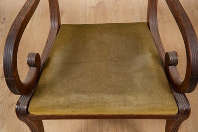 Lot 10 - A Regency mahogany carver armchair with bar...