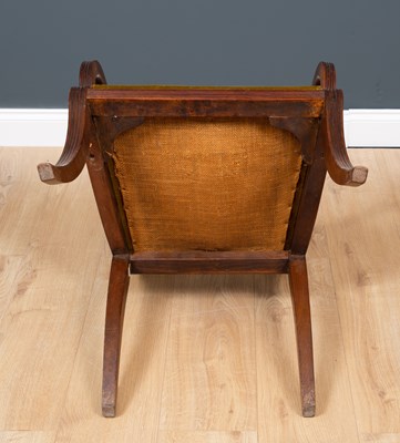 Lot 10 - A Regency mahogany carver armchair with bar...