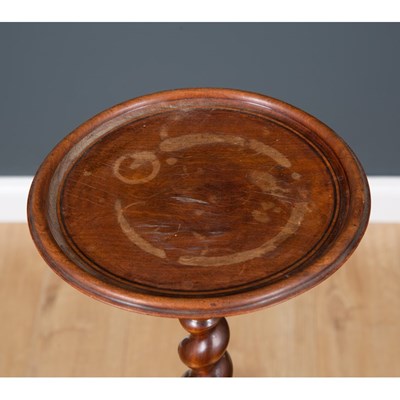 Lot 47 - An 18th century yew wood torchiere with...