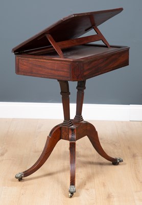 Lot 46 - A George III mahogany reading table the...