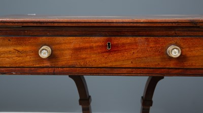 Lot 46 - A George III mahogany reading table the...