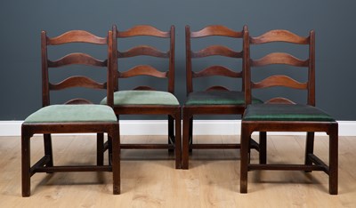 Lot 37 - A set of four George III country made mahogany...