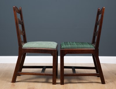 Lot 37 - A set of four George III country made mahogany...
